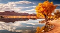 Vibrant Surrealism: Captivating Lake In Utah, Usa