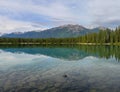 Serene lake in Jasper