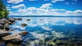 serene lake landscape Royalty Free Stock Photo