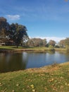 Serene lake in the start of fall