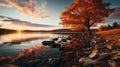 Norwegian Nature A Stunning Fall Scene By The River