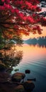 Serene Autumn Sunrise: A Captivating Blend Of Japanese And British Landscape Inspirations
