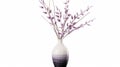 Photorealistic Purple And Black Leaf Vase: Realistic Detail And Simplistic Design