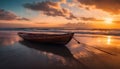 A small boat on a beach. Royalty Free Stock Photo