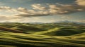 Organic And Flowing Forms: A Tonalist Uhd Image Of Green Hills