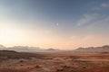 Serene Lunar Dawn: Majestic Craters and Mountains in Soft Diffused Light Royalty Free Stock Photo