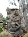 Three Buddha Statues in the Garden Royalty Free Stock Photo