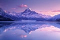 Serene Majesty: Mount Cook & Lake Pukaki Reflections. Concept Nature Photography, Mountain Royalty Free Stock Photo