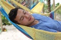 Serene man enjoying a hammock Royalty Free Stock Photo