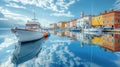 Serene Marina View in Piran with Colorful Reflections