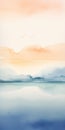 Serene Minimalist Watercolor Art In 8k Uhd