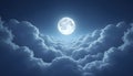 Serene Moonlight Clouds Night Sky Atmospheric Background Royalty Free Stock Photo