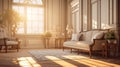 serene morning background interior