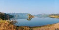 Serene morning on lake Padma Talao. Ranthambore National Park, Rajasthan, India Royalty Free Stock Photo