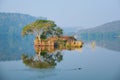 Serene morning on lake Padma Talao. Ranthambore National Park, Rajasthan, India Royalty Free Stock Photo