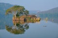 Serene morning on lake Padma Talao. Ranthambore National Park, Rajasthan, India Royalty Free Stock Photo