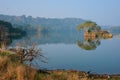 Serene morning on lake Padma Talao. Ranthambore National Park, Rajasthan, India Royalty Free Stock Photo