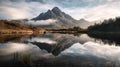 Serene Morning at Mountain Lake