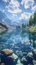 Serene Mountain Lake Scenery Royalty Free Stock Photo