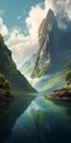 Serene Mountain Landscape: Hd Wallpaper With Towering Mountains And Reflecting Cliff