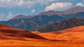Panoramic View of Great Sand Dunes National Park, Colorado Royalty Free Stock Photo