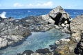 Serene Natural Pool on the Coast of Aruba Royalty Free Stock Photo