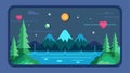 A serene naturethemed game displaying an interface with biofeedback elements allowing users to visualize their heart Royalty Free Stock Photo