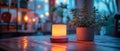 Serene Nightlight Ambience in a Minimalist Setting. Concept Nightlight Mood, Minimalist Decor,