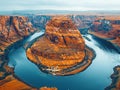 The serene path of a river through a canyon