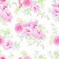 Serene peonies seamless vector print