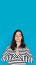 Serene Portrait of a Beautiful Young Woman Meditating with Closed Eyes and Palms, Inner Peace and Relaxation, Isolated Royalty Free Stock Photo