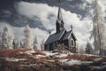 Serene Priest church. Generate Ai