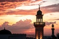 Ramadan background, sunset sky after sunset Royalty Free Stock Photo