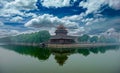 Serene Reflections of the Watchtower at the Forbidden City Moat, Beijing