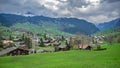 House Village With Mountain View Background Royalty Free Stock Photo