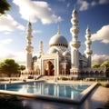 Serene Sanctuary: 3D Realistic Render of a Mosque