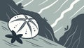 Serene Sand Dollar Resting on a Calm Beach, vector design Generative AI Royalty Free Stock Photo