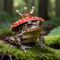 Southern Toad in a Shallow Puddle Royalty Free Stock Photo