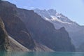 Turquoise Water of Attabad Lake and the Karakoram Range in Northern Pakistan Royalty Free Stock Photo