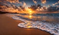 Serene sea sunset Royalty Free Stock Photo