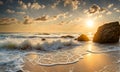 Serene sea sunset Royalty Free Stock Photo