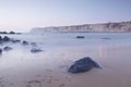 Serene seascape in Arrigunaga beach, Biscay, Basque Country, Spa