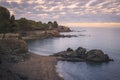 Serene Seascape at Twilight in LlanÃÂ§a, Catalonia