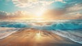 Serene Seaside Sunset: Tranquil Reflections Royalty Free Stock Photo