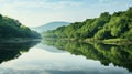 Serene Simplicity: Green Trees In The River - A National Geographic Photo Royalty Free Stock Photo