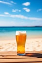 Serene Sips: A Glowing Afternoon at the Transparent Beer Beach T