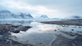 Serene Snowy Mountain Ranges: A Soft Atmospheric Perspective