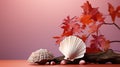 Simplicity in nature: Clean and minimalist sea shell still life