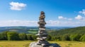 Serene Stone Tower Against a Blue Sky