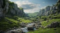 Dreamy Karst Landscape In The Hindu Yorkshire Dales